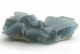 Cubic, Blue-Green Fluorite Crystal Cluster with Phantoms - China #217441-1